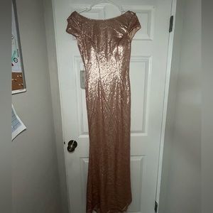Rose gold formal dress